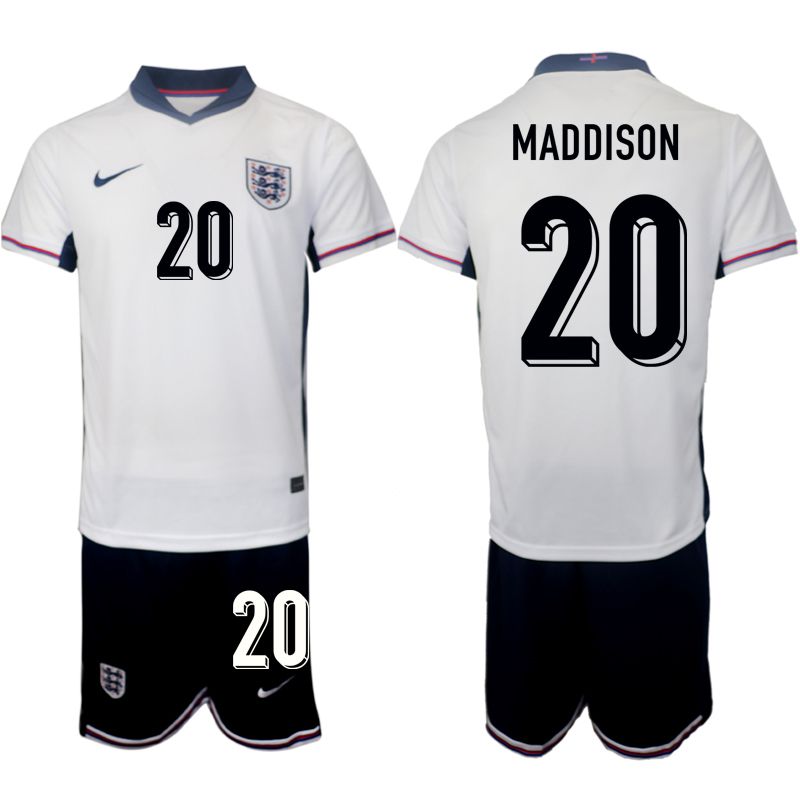 Men 2024-2025 Season England home white 20 Soccer Jersey